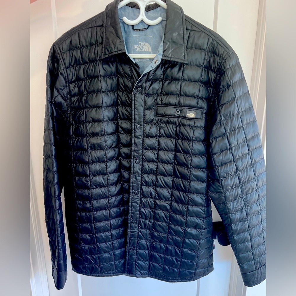 The North Face Black Quilted Lightweight Shirt Jacket